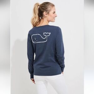 Vineyard Vines Navy Crew Neck Tee